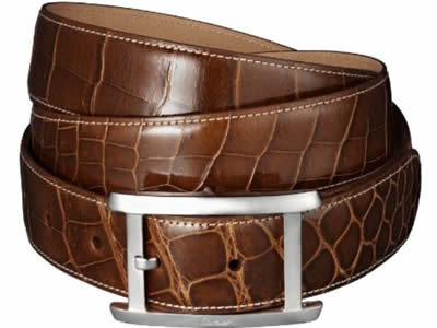 Cartier Crocodile Leather and Palladium Belt